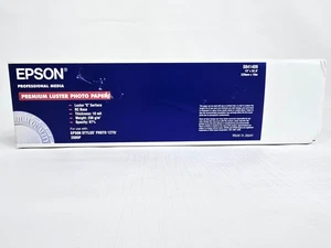 Epson S041409 13 in. x 32.8 ft. Premium Luster Photo Paper White Luster "E" NEW - Picture 1 of 7
