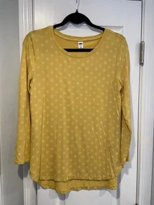 NWT Old Navy Size S Luxe Marigold Long Sleeve Crew Neck Pullover Round Hem Top - Picture 1 of 12