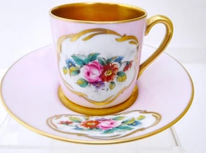Limoges Cabinet C&S Pink Floral Fully Gilt Interior #2 - Picture 1 of 6