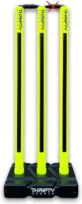 32" Plastic Wickets, Cricket Stumps with Stand & Bails, Floro Green - Изображение 1 из 3