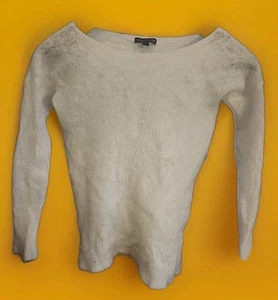 EILEEN FISHER Plush Melange Khaki Brown Cardigan Sweater Mohair Wool XXS A125 - Picture 1 of 6