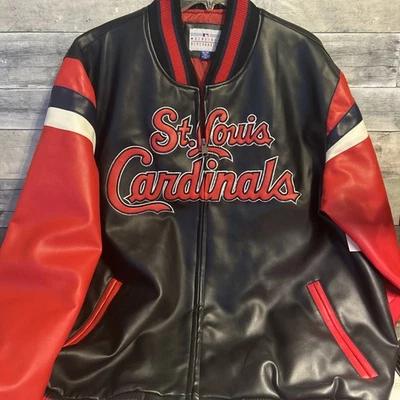 Chaqueta MLB Mercancía Genuina XXL Negra Roja Cardenales de San Luis ¡NUEVA CON ETIQUETAS! Foto 1 de 4