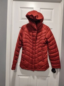 Patagonia Downtown Loft Down Puffer Jacket Women's XS Red Hooded - Picture 1 of 10