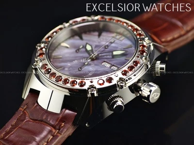 Android Men's Virtuoso Tungsten Swiss Valjoux 7750 Automatic 4ctw GARNET MOP - Image 1 of 4