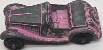 Coche cupé original vintage Tootsie Toy MG rosa 2 puertas - hecho en Chicago.  Foto 1 de 4