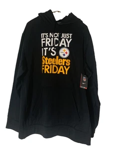 Nike Therma Fit Pittsburgh Steelers Friday Hoodie Sweatshirt Schwarz Erwachsene Gr. M - Bild 1 von 8