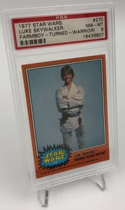 1977 STAR WARS Card LUKE SKYWALKER: FARMBOY - TURNED - WARRIOR! #270 grade PSA 8 - Picture 1 of 9