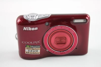 Nikon Coolpix L30 Digital Compact Camera Working w/ Nikkor 5x Wide Zoom - Image 1 of 4