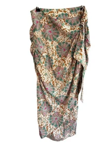 Veronica Beard Women's Caramel Multi Allaire Medallion Floral Silk Skirt Size 6 - Picture 1 of 9
