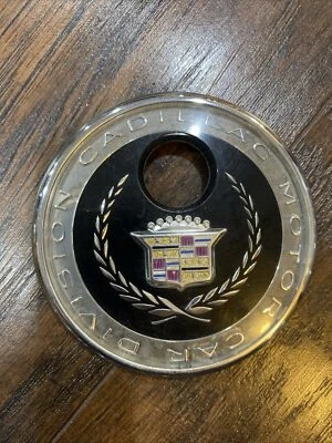 1991-2002 Cadillac Deville Trunk Lock Bezel Emblem 3" 25636490 25636491 - Image 1 of 4