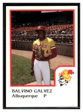 Balvino Galvez 1986 ProCards Albuquerque Dukes #8 Los Angeles Dodgers