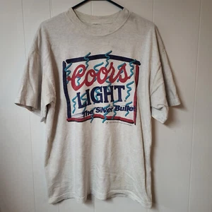 Vintage 1994 Coors Light The Silver Bullet T-Shirt - Picture 1 of 9