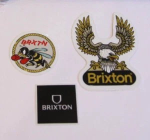 x3 Brixton Supply Co. STICKERS LOT Set (Small) Nos Skateboard Skate New RARE - Picture 1 of 2