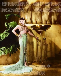 CLAUDETTE COLBERT Cleopatra 1 6 Sexy Cheesecake 8X10 Color Photo byCHIP SPRINGER - Picture 1 of 1