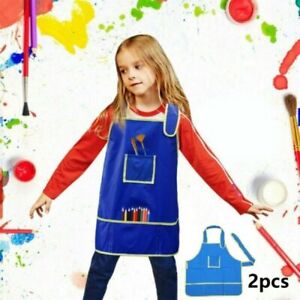 New Listing2X Children's Kids Cooking Painting Messy Play Apron Wipe Clean Overall Kitchen