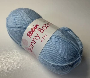 Robin Super Bonny Babe 4Ply Yarn 1x100g 100% Acrylic Blue Col. 1362 - Picture 1 of 7