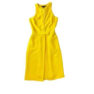 Banana Republic Crepe Yellow Dress Size 0 - Picture 1 of 6
