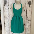 Trafaluc By Zara Sie Juniors Small Green Textured Backless Cocktail Party Dress