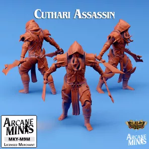 D&D Miniature Mind Flayer Assassin b Dungeons and Dragons Cuthari Illithid - Bild 1 von 2