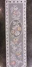 New Lace Crochet Rose Wall Banner Sign Hanging Stems Leaves~8 X 30 ~ White