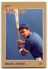1988 Grand Slam Baseball Card Miguel Roman b Jackson Mets #17