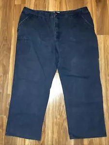 LL Bean Katahdin Eisenarbeit Zimmermann Hose 44 x 28 marineblau Canvas gerades Bein gebraucht, in einwandfreiem Zustand - Bild 1 von 16