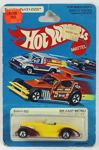 HOT WHEELS Auburn 852 MOP 1981 in Bubble Package 1978 Hong Kong Yellow Brown - Picture 1 of 6