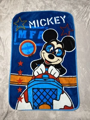 Disney Mickey Mouse Bebé Manta Coche Conducir Estrellas Azul Polar Siesta Lanzamiento Lovey Foto 1 de 3