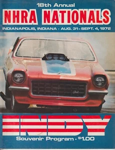 NHRA 1972 U.S. NATIONALS PROGRAM Indy Top Fuel Funny Car Garlits Grump Sox Hemi - Picture 1 of 1
