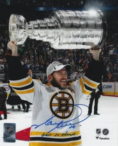 Signed 8x10 MARK RECCHI "2011 Stanley Cup" Boston Bruins Photo w/Show ticket - Picture 1 of 1