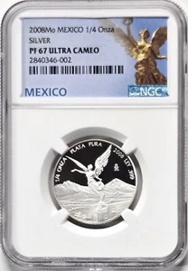 2008 Mexico Libertad 1/4 oz. Silver - NGC PF67 Ultra Cameo - Picture 1 of 2