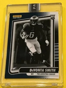 DeVonta Smith 2021 Panini Instant NFL Black & White Rookie 1/1 BLACK RC Eagles - Picture 1 of 2