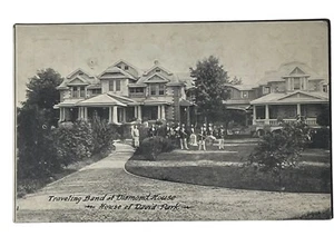 Traveling Band of Diamond House Postkarte Haus David Park (unbesendet) Vintage - Bild 1 von 3