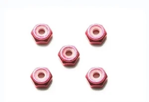 Mini 4wd 2mm Aluminum Lock Nut (Pink 5pcs Dice Nyloc Tamiya 95426 - Picture 1 of 1