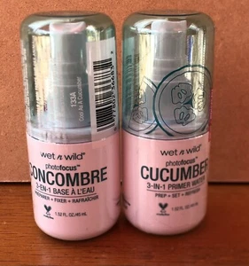 2 - Wet N Wild Photofocus Cetriolo 3 in 1 Primer Acqua! Prep+set+refresh 133A - Foto 1 di 1