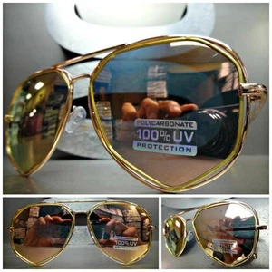Men Women CLASSY VINTAGE RETRO Style SUNGLASSES Rose Gold Frame Pink Mirror Lens - Picture 1 of 10
