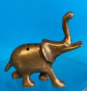 Elephant Shape Vintage Style Brass Paperweight Incense Stick Holder Figure - Picture 1 of 7