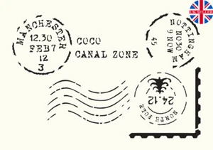 Stamp Stencil North Pole Postal Vintage Reusable Painting Wall Wood Crafts SE2 - Picture 1 of 14