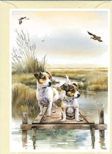 Jack Russell Terrier Dog Greetings Card. Front of card can be personalised - Picture 1 of 2