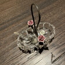 Antico Set Sale E Pepe Argento E cristallo con cucchiaino