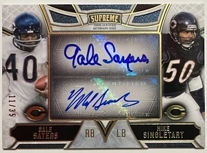 2015 Topps Supreme Dual Autographs #SDASSA Mike Singletary/Gale Sayers 11/35 - Bild 1 von 2