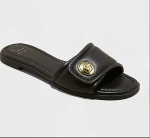A New Day Damen Sandalen schwarz Audrey Slide flach brandneu - Bild 1 von 1