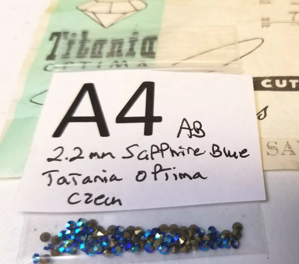 De Colección Cristal Pequeño 2mm República Checa Francia + Estrás Punta Joyería Reparación 2002 Foto 1 de 1