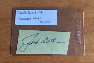Jack Reed 1961 New York WSC Yankees Signed Autograph Album Page Cut Sig