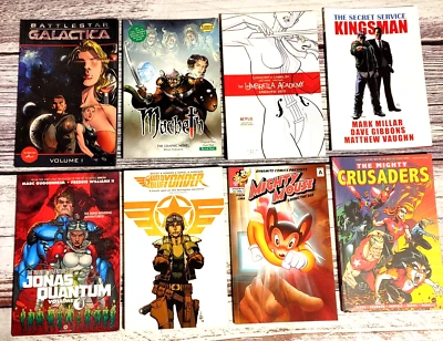 Lote de 8 TPB independentes. Dynamite/Clássico/Dark Horse/IDW/Lendário + mais. - Imagem 1 de 4