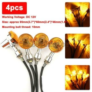 4x 2.4" plastic Mini Turn Signal Light for Suzuki GS 450 500 550 650 750 850 - Picture 1 of 7