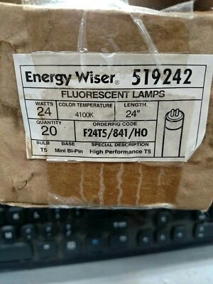 BULBRITE F24T5/841/HO 24W T5 21 1/2" High Output Fluorescent  box of 16 - Image 1 of 4