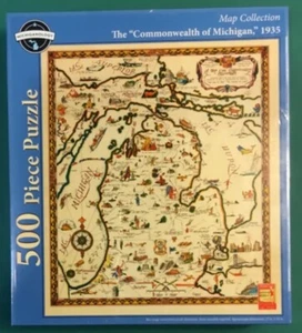 Michiganology “The Commonwealth of Michigan 1935” Puzzle Factory Sealed-500 pcs - Picture 1 of 6