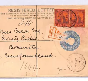 TRINIDAD QV Cover Reg'd NEWFOUNDLAND *Bonavista TPO* 1904 Canada RAILWAY YX4 - Picture 1 of 12