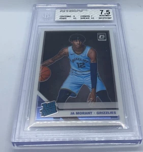 2019-20 Donruss Optic Basketball JA MORANT RC #168 BGS 7.5 NEAR MINT + Grizzlies - Picture 1 of 4